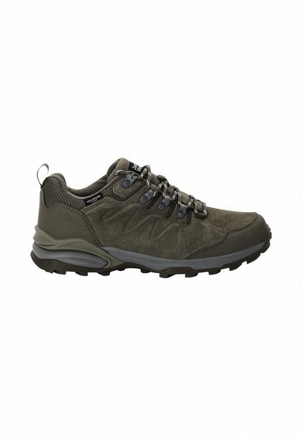 Olive Jack Wolfskin Refugio Texapore Low Women Hiking Shoes | 20231800