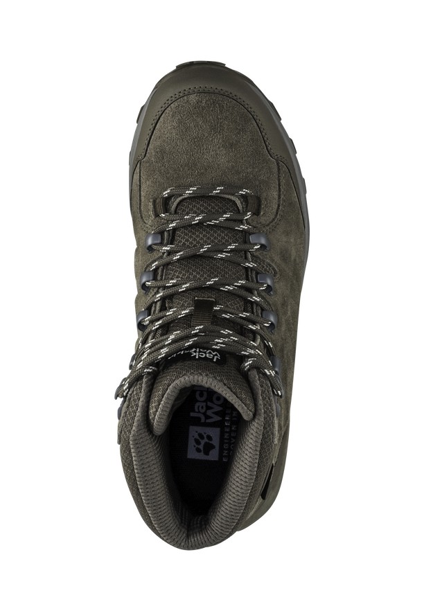 Olive Jack Wolfskin Refugio Texapore Mid Women Hiking Shoes | 60398716