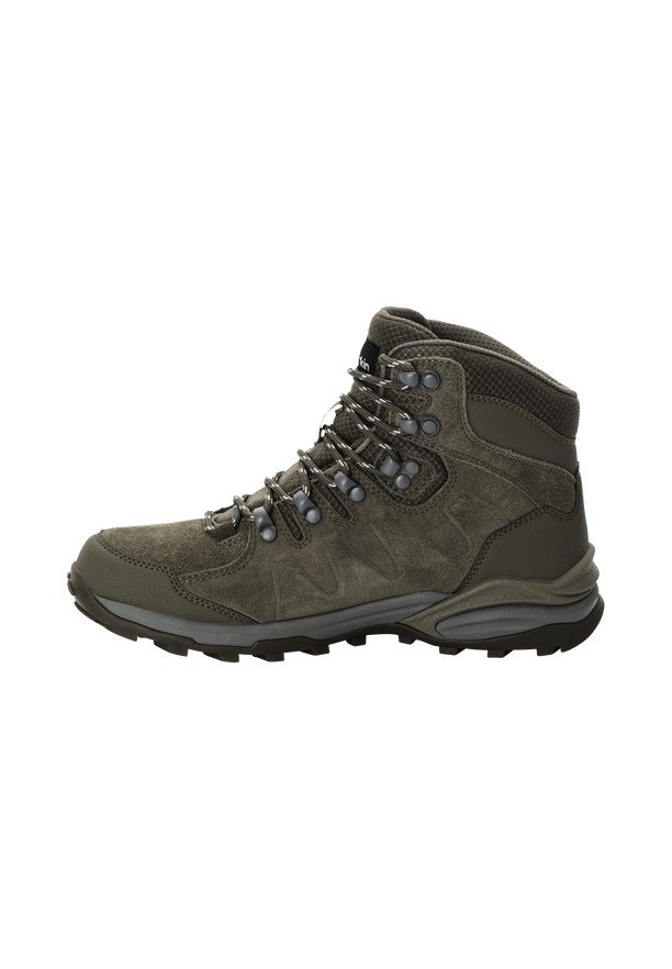Olive Jack Wolfskin Refugio Texapore Mid Women Hiking Shoes | 60398716