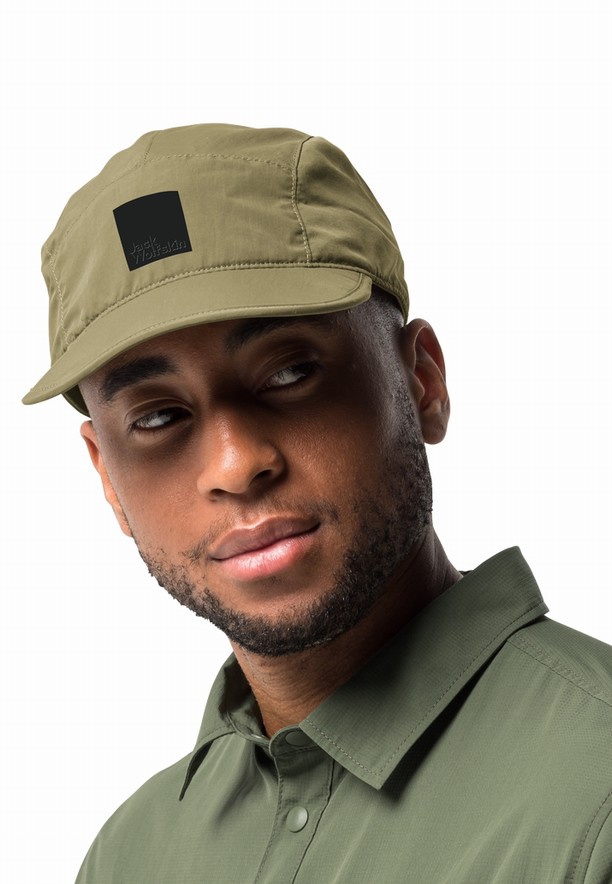Olive Jack Wolfskin Road Trip Men Caps | 70958361
