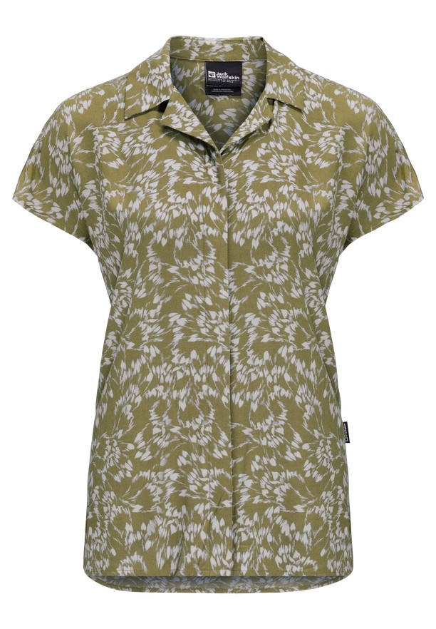 Olive Jack Wolfskin Sommerwiese Women Shirts | 39969087