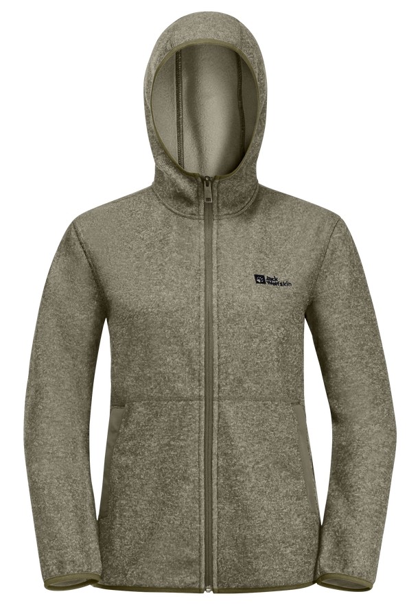 Olive Jack Wolfskin Tannenspur Women Fleece Jackets | 95804847