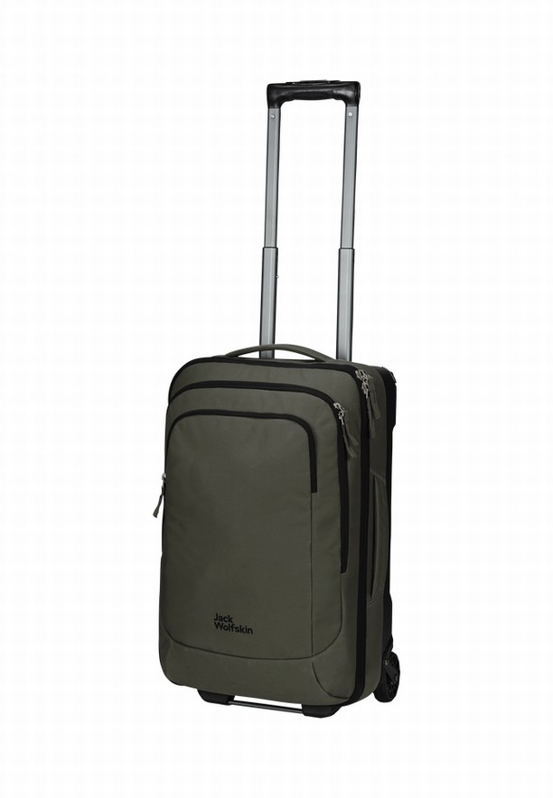 Olive Jack Wolfskin Traveltopia Wheeler 40 Men Suitcases | 22745961