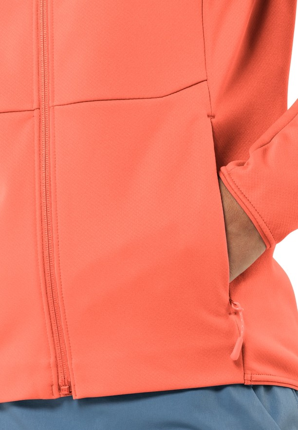 Orange Jack Wolfskin Alpgrat Fz Women Fleece Jackets | 35594982