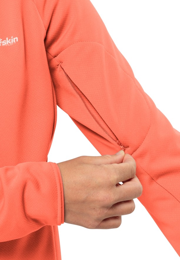 Orange Jack Wolfskin Alpgrat Fz Women Fleece Jackets | 35594982