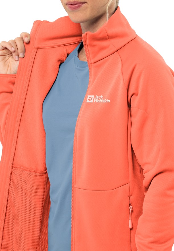 Orange Jack Wolfskin Alpgrat Fz Women Fleece Jackets | 35594982