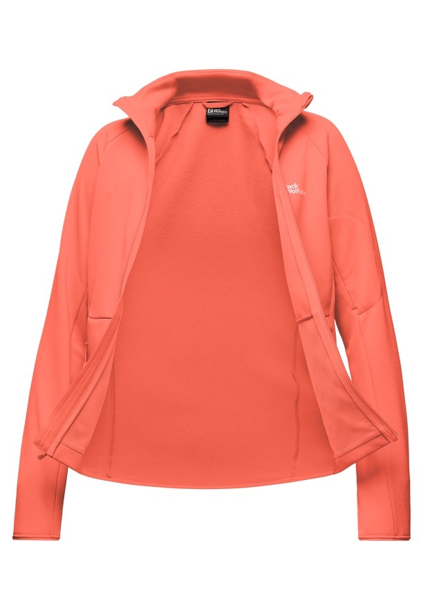 Orange Jack Wolfskin Alpgrat Fz Women Fleece Jackets | 35594982