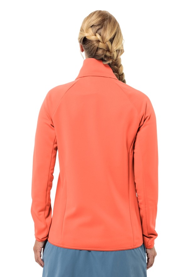 Orange Jack Wolfskin Alpgrat Fz Women Fleece Jackets | 35594982