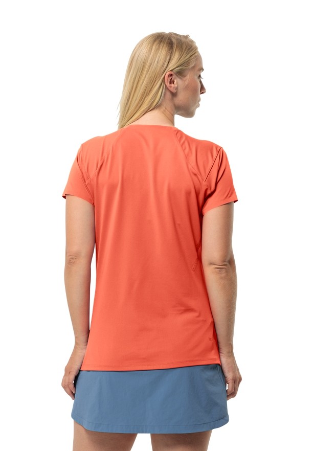Orange Jack Wolfskin Prelight Chill Women T Shirts | 57211157