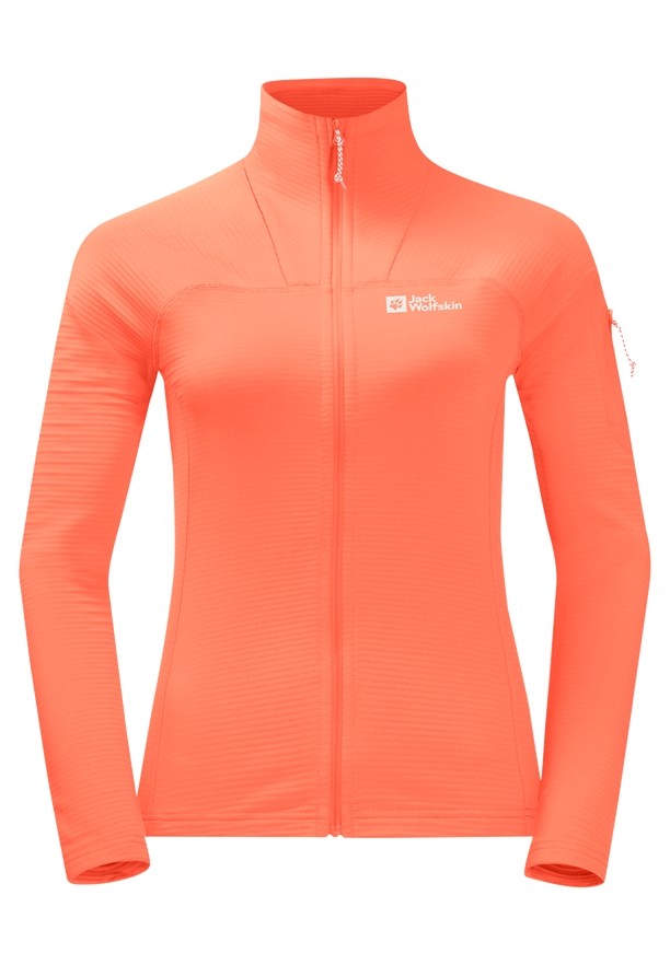 Orange Jack Wolfskin Prelight Fz Women Fleece Jackets | 17948687