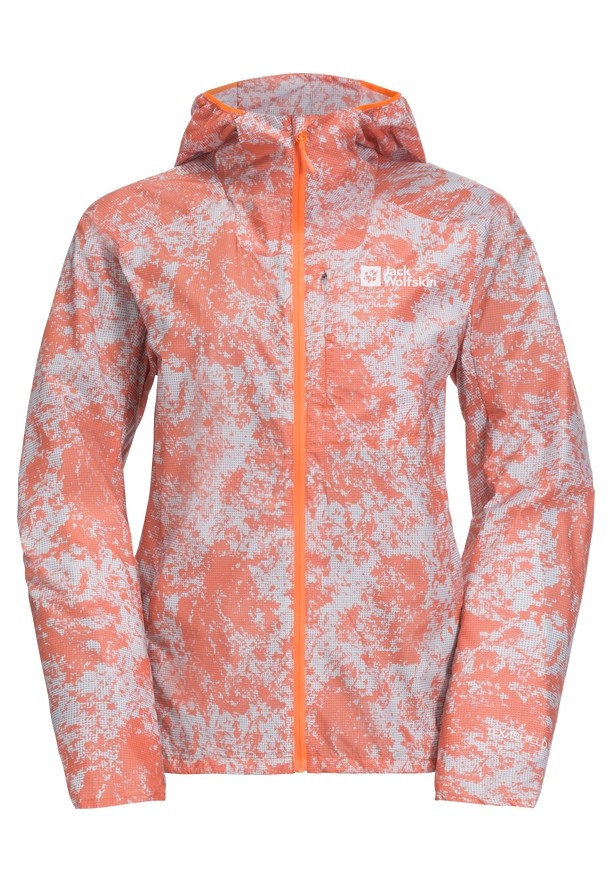 Orange Jack Wolfskin Prelight Wind Women Jackets | 79552950