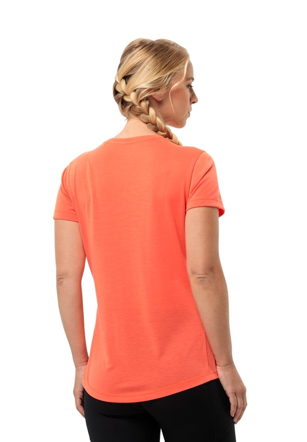 Orange Jack Wolfskin Vonnan S/s Women T Shirts | 85309636