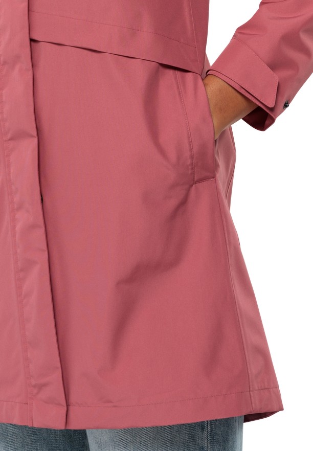 Pink Jack Wolfskin Cape West Women Rain Coats | 34927334