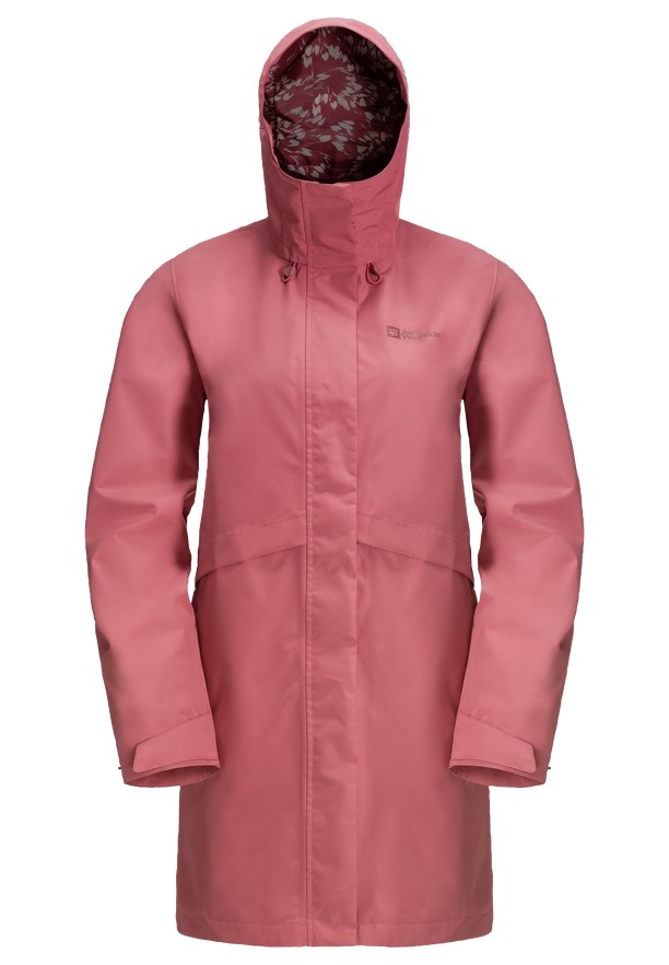 Pink Jack Wolfskin Cape West Women Rain Coats | 34927334