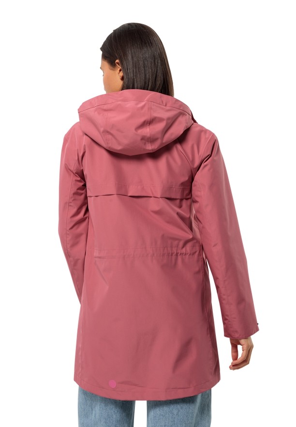 Pink Jack Wolfskin Cape West Women Rain Coats | 34927334