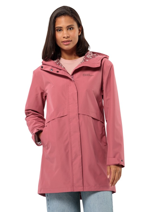 Pink Jack Wolfskin Cape West Women Rain Coats | 34927334