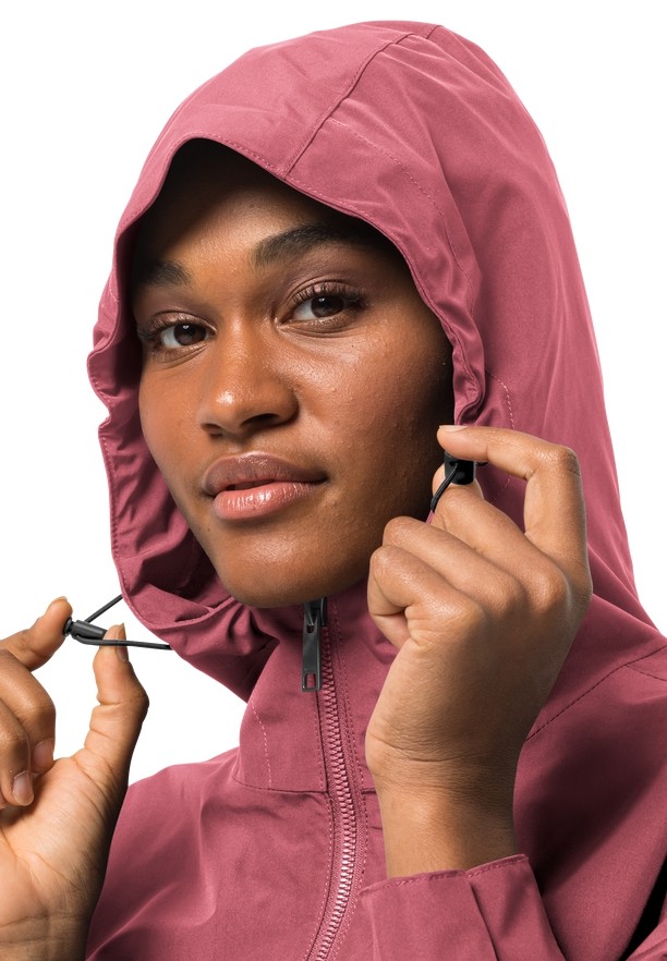 Pink Jack Wolfskin Dakar Women Rain Coats | 53835189