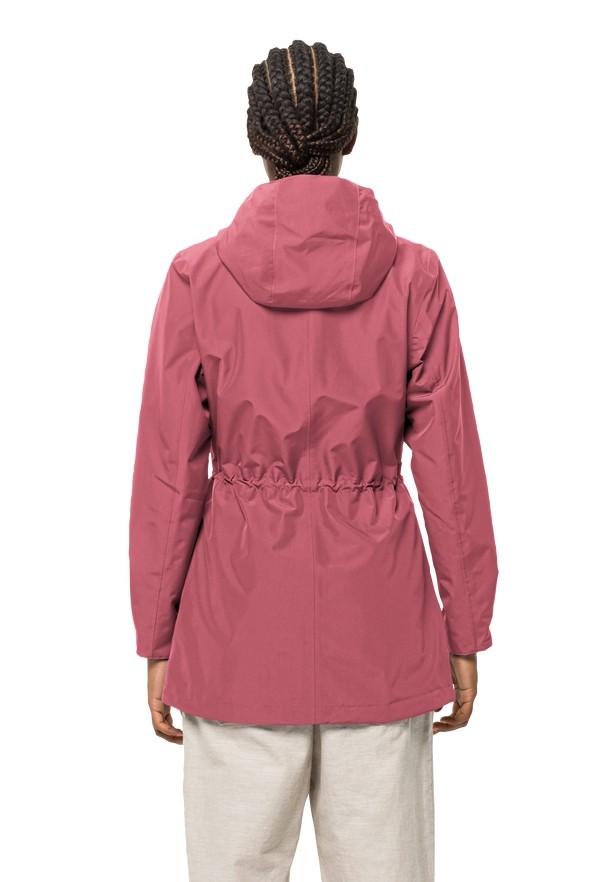 Pink Jack Wolfskin Dakar Women Rain Coats | 53835189