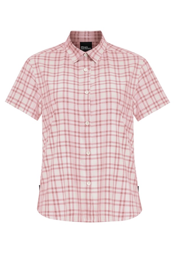 Pink Jack Wolfskin Febla Women Shirts | 85613690