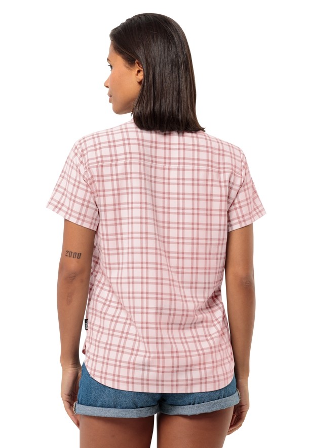 Pink Jack Wolfskin Febla Women Shirts | 85613690