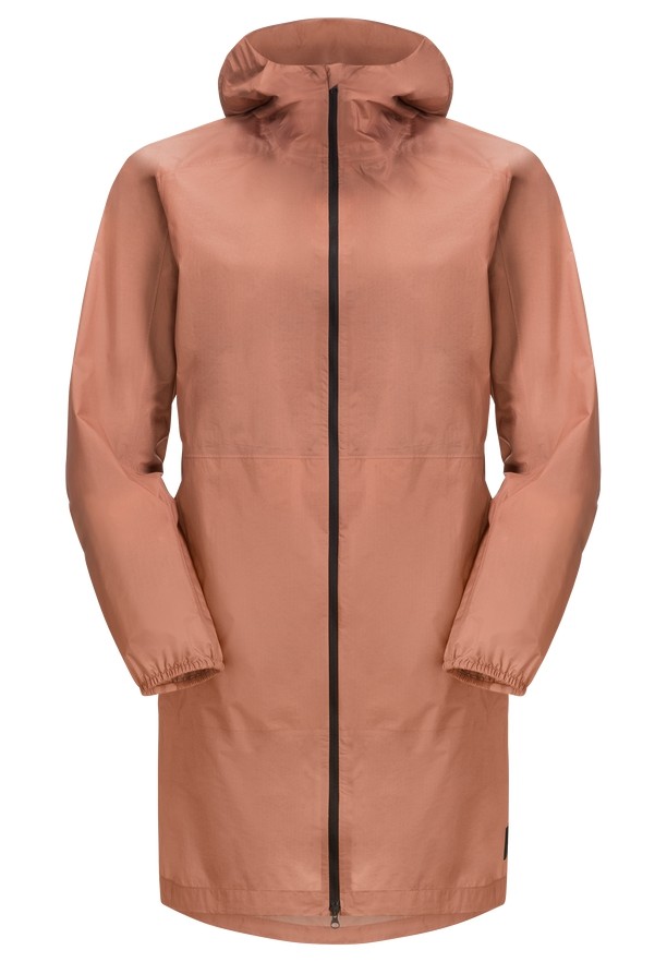 Pink Jack Wolfskin Gutleut Women Rain Coats | 35201908