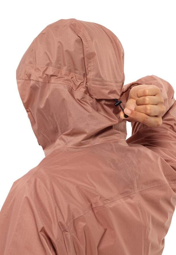 Pink Jack Wolfskin Gutleut Women Rain Coats | 35201908