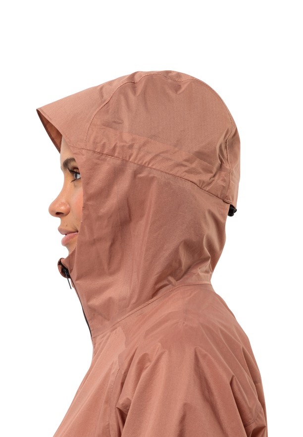 Pink Jack Wolfskin Gutleut Women Rain Coats | 35201908