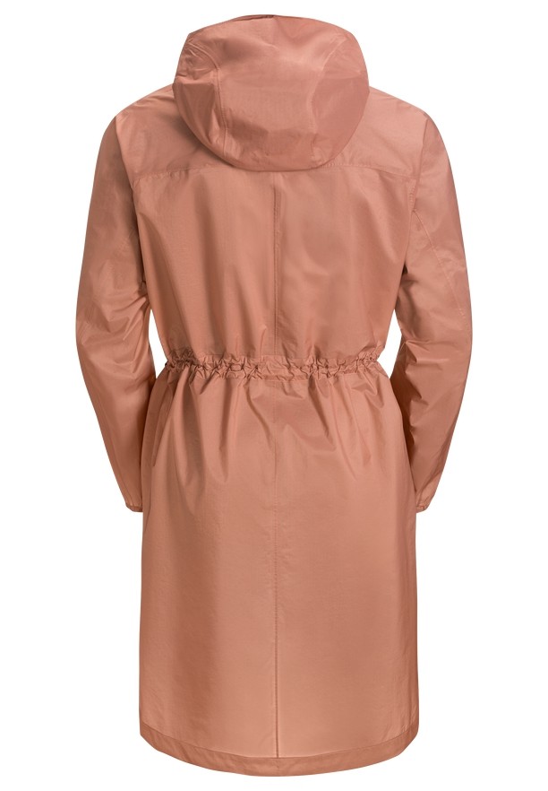 Pink Jack Wolfskin Gutleut Women Rain Coats | 35201908