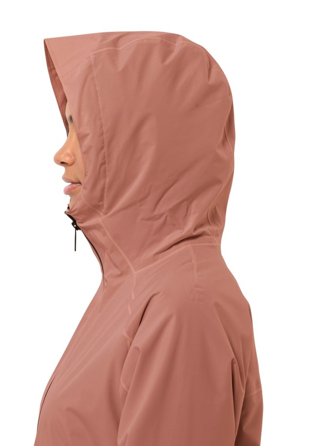 Pink Jack Wolfskin Mainkai Long Women Rain Jackets | 96346289