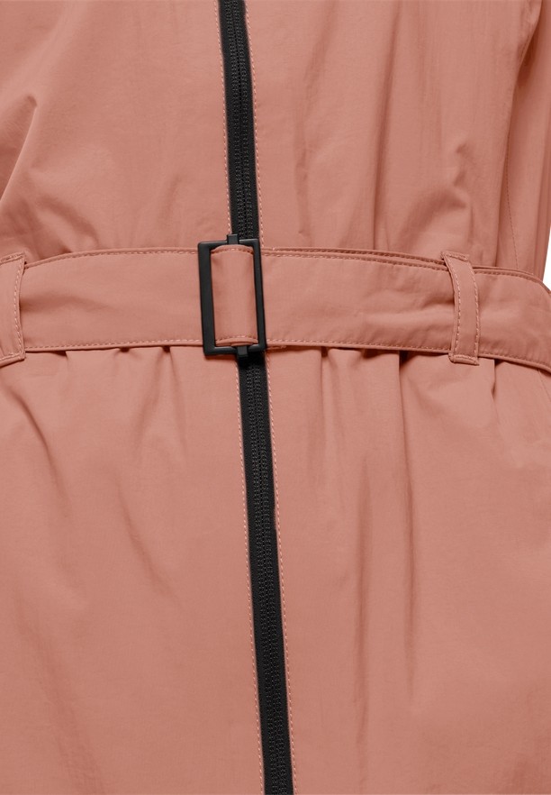 Pink Jack Wolfskin Norden Port Women Raincoat | 46632051