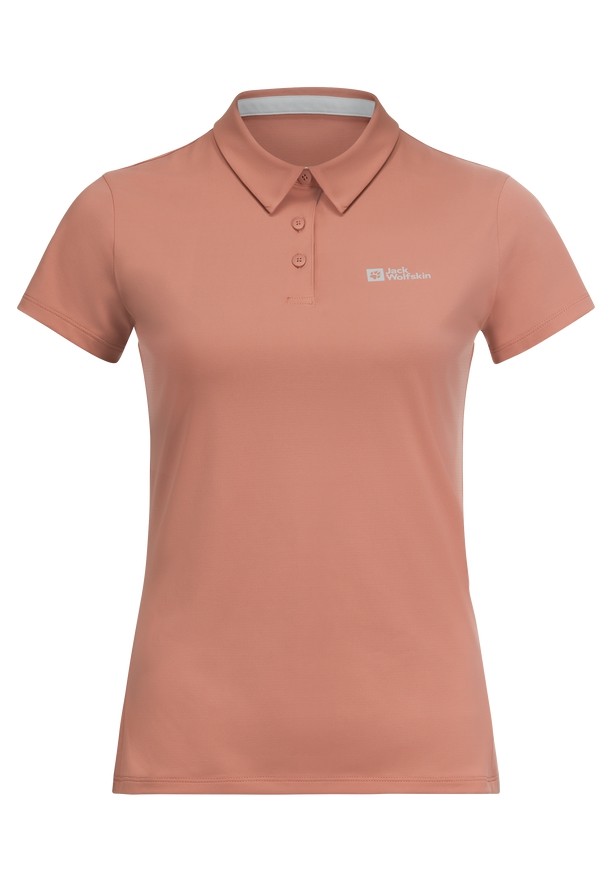 Pink Jack Wolfskin Prelight Trail Women Polo Shirts | 73582802
