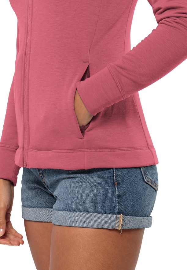 Pink Jack Wolfskin Waldsee Women Fleece Jackets | 16477254