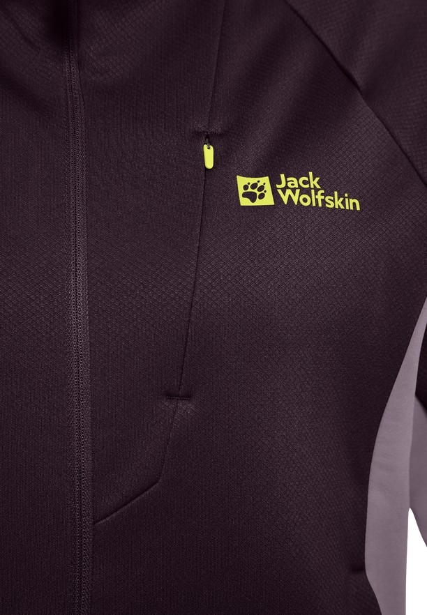 Purple Jack Wolfskin Alpgrat Xt Women Fleece Jackets | 28212370