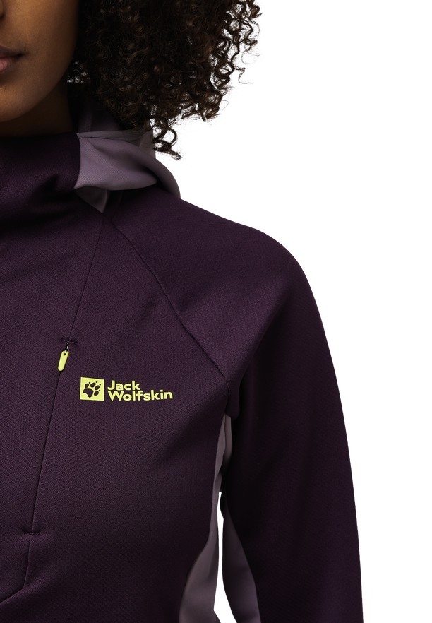 Purple Jack Wolfskin Alpgrat Xt Women Fleece Jackets | 28212370