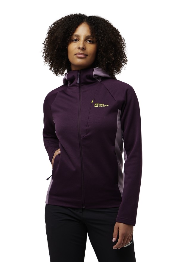 Purple Jack Wolfskin Alpgrat Xt Women Fleece Jackets | 28212370