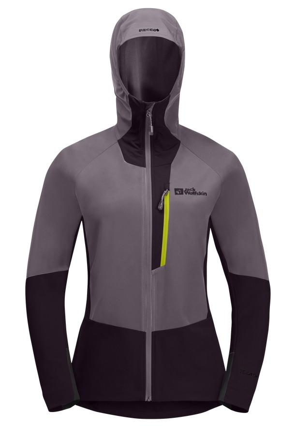Purple Jack Wolfskin Alpspitze Hoody Women Jackets | 48273249