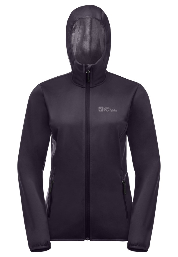 Purple Jack Wolfskin Bornberg Hoody Women Jackets | 57048423