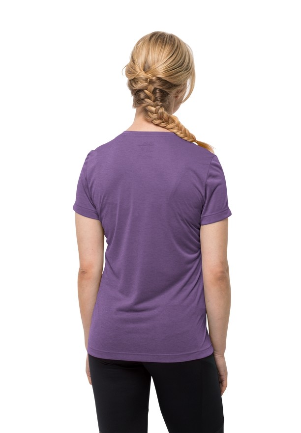 Purple Jack Wolfskin Crosstrail Women T Shirts | 10141969