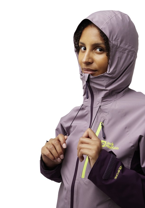 Purple Jack Wolfskin Eagle Peak 2l Women Rain Jackets | 57330248