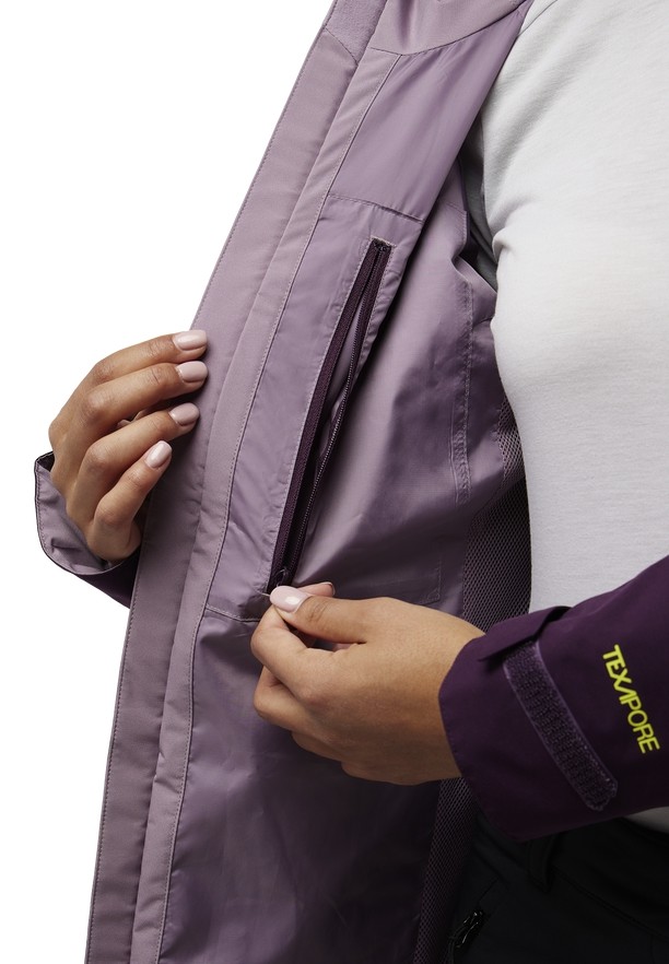 Purple Jack Wolfskin Eagle Peak 2l Women Rain Jackets | 57330248