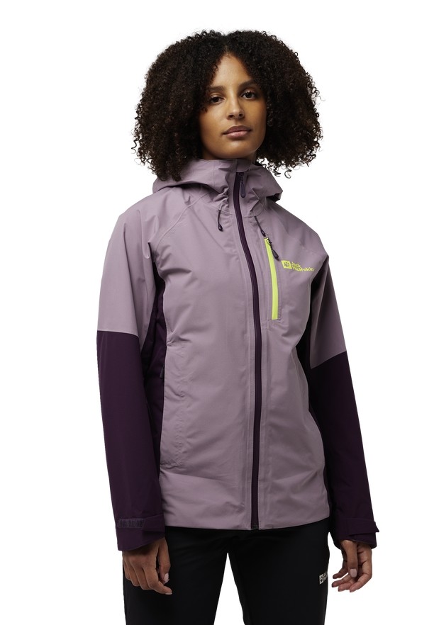 Purple Jack Wolfskin Eagle Peak 2l Women Rain Jackets | 57330248