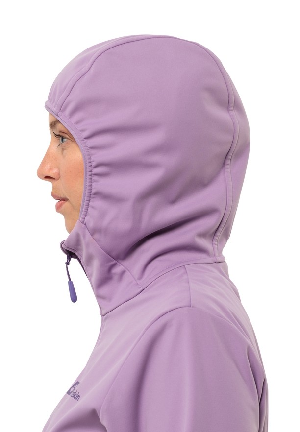 Purple Jack Wolfskin Feldberg Hoody Women Softshell Jackets | 94831052