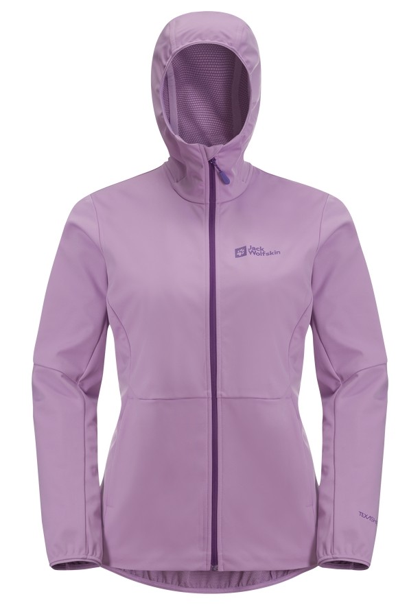 Purple Jack Wolfskin Feldberg Hoody Women Softshell Jackets | 94831052