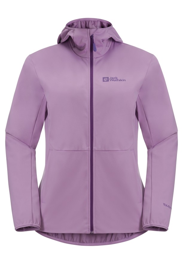 Purple Jack Wolfskin Feldberg Hoody Women Softshell Jackets | 94831052