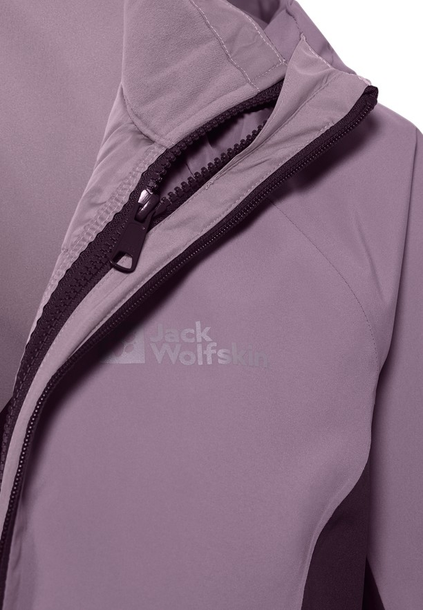 Purple Jack Wolfskin Glaabach 3in1 Women Jackets | 57765670