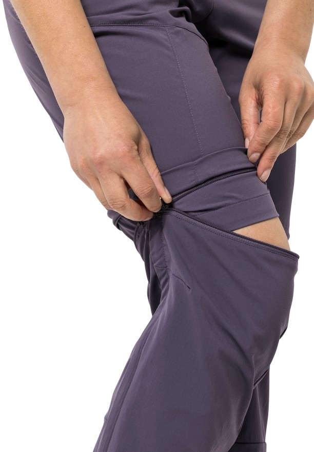 Purple Jack Wolfskin Glastal Zip Away Women Hiking Pants | 37005562