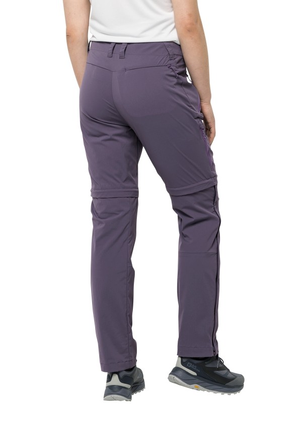 Purple Jack Wolfskin Glastal Zip Away Women Hiking Pants | 37005562