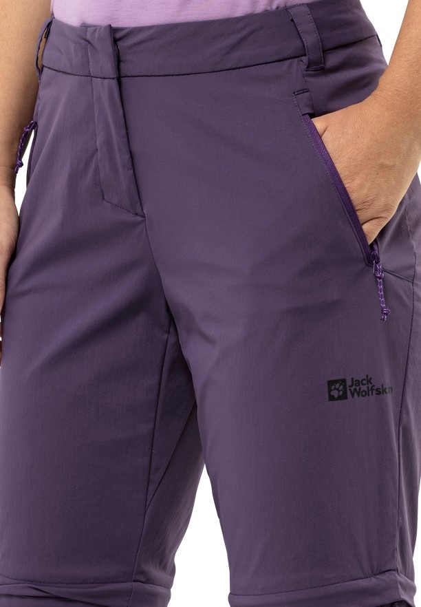 Purple Jack Wolfskin Glastal Zip Off Women Hiking Pants | 36721688