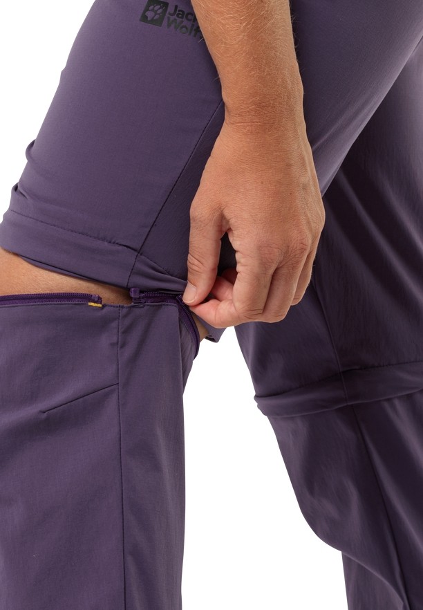 Purple Jack Wolfskin Glastal Zip Off Women Hiking Pants | 36721688