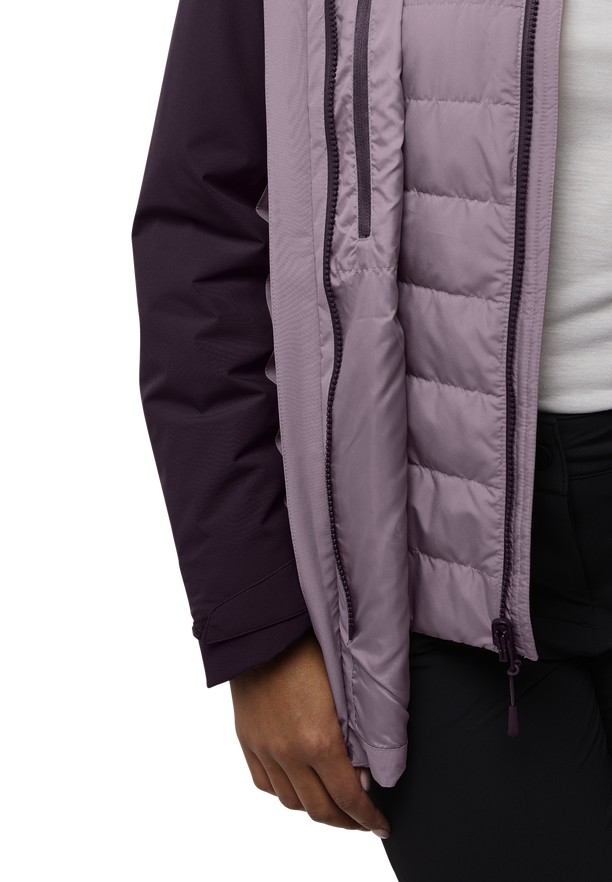 Purple Jack Wolfskin Hunberg 3in1 Women Jackets | 20500014